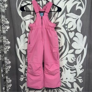 Pink Overall Ski Bib
